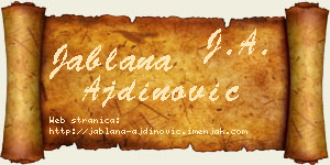 Jablana Ajdinović vizit kartica